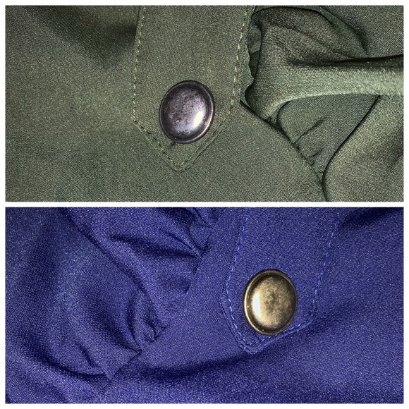 Military Button Asymmetrical High Low Dress - Picture 8 of 8